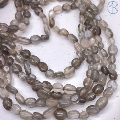 Лунный камень серый галтовка ~ 6-8 мм