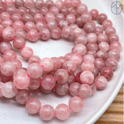 Мадагаскарский розовый кварц №1 10 мм А-качество