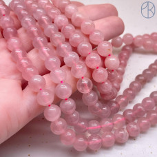Мадагаскарский розовый кварц №1 8 мм А-качество