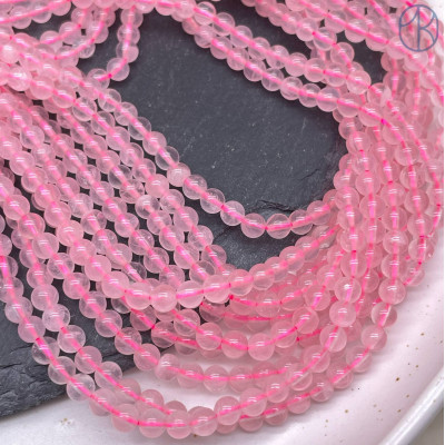 Мадагаскарский розовый кварц №3 4 мм