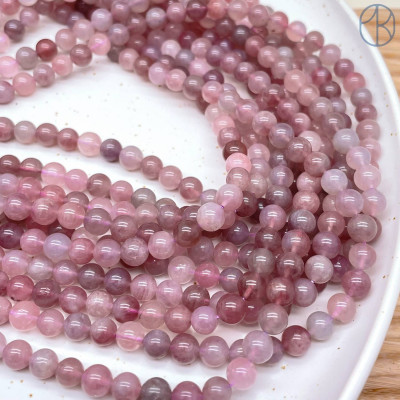 Мадагаскарский розовый кварц №5 6 мм