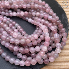 Мадагаскарский розовый кварц №5 6 мм