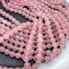 Мадагаскарский розовый кварц 8 мм А-качество