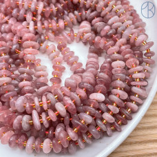 Мадагаскарский розовый кварц сколы ~ 9-12 мм