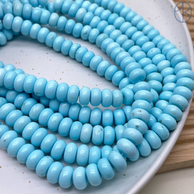 Магнезит голубой (тонированный) рондель 10х6 мм