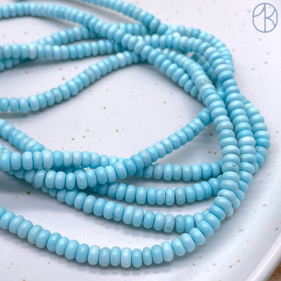 Магнезит голубой (тонированный) рондель 4х2 мм