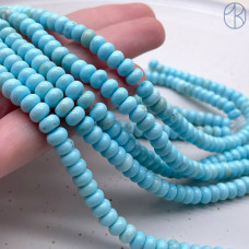 Магнезит голубой (тонированный) рондель 6х4 мм