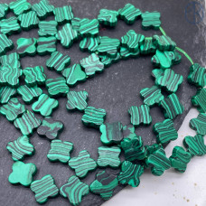 Малахит имитация клевер 10 мм штучно