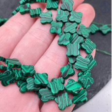 Малахит имитация клевер 10 мм штучно