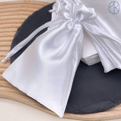 Мешочки атласные белые 10х15см уп. 5шт