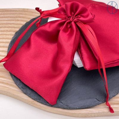 Мешочки атласные красные 10х15см уп. 5шт