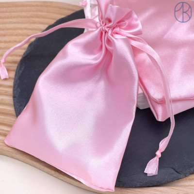 Мешочки атласные розовые 10х15см уп. 5шт