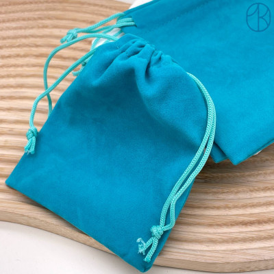 Мешочки бархатные бирюзовые 9х12см уп. 50шт