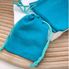 Мешочки бархатные бирюзовые 9х7см уп. 10шт