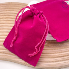 Мешочки бархатные фуксия 9х12см уп. 10шт
