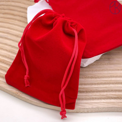 Мешочки бархатные красные 9х12см уп. 50шт