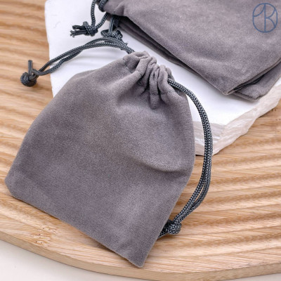 Мешочки бархатные серые 9х7см уп. 50шт