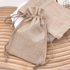 Мешочки льняные бежевые 12х9см уп. 10шт
