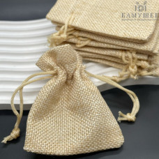 Мешочки льняные бежевые 9х7см уп. 10шт