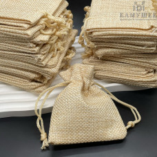 Мешочки льняные бежевые 9х7см уп. 50шт