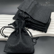 Мешочки льняные черные 9х7см уп. 10шт