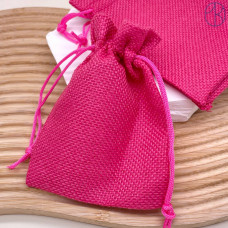 Мешочки льняные фуксия 12х9см уп. 10шт