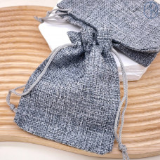 Мешочки льняные серые №1 12х9см уп. 5шт
