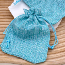Мешочки льняные светло-голубые 12х9см уп. 10шт