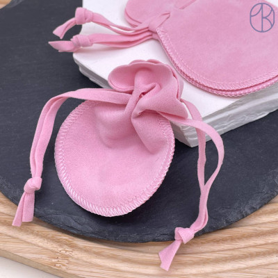 Мешочки мини бархатные светло-розовые 9х7см уп. 5шт