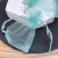 Мешочки органза бирюзовые 9х7см уп. 100шт