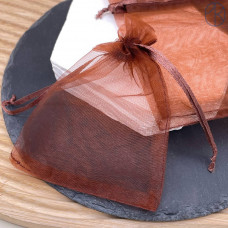 Мешочки органза коричневые 9х12см уп. 100шт Мешочки органза коричневые 9х12см уп. 100шт
