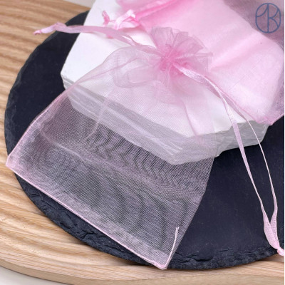 Мешочки органза розовые 9х12см уп. 100шт