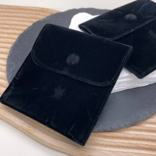 Мешочки с кнопкой бархатные черные 10х10см уп. 2шт
