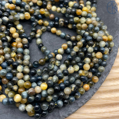 Микс глаз 4 мм (тигровый и соколиный)