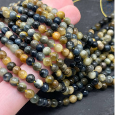 Микс глаз 4 мм (тигровый и соколиный)