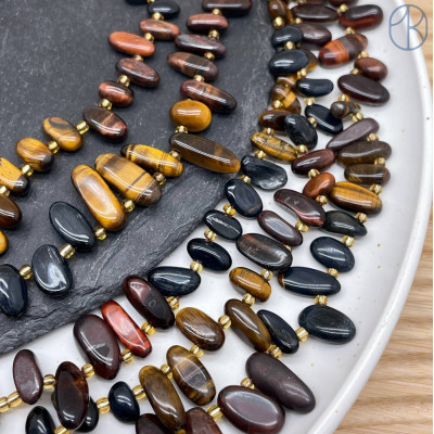 Микс глаз сколы ~ 12-16 мм (тигровый, соколиный, бычий)