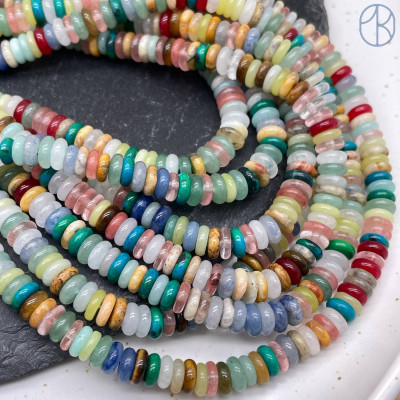 Микс камней рондель 6х2 мм