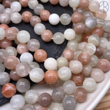 Микс лунный и солнечный камень №1 10 мм Микс лунный и солнечный камень №1 10 мм