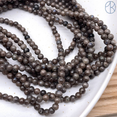 Микс лунный и солнечный камень 4 мм