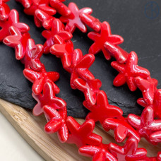 Морская звезда керамика цвет красный 17 мм Морская звезда керамика цвет красный 17 мм