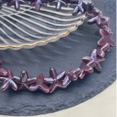 Морская звезда керамика, цвет темно-фиолетовый 17 мм