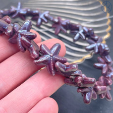 Морская звезда керамика, цвет темно-фиолетовый 17 мм