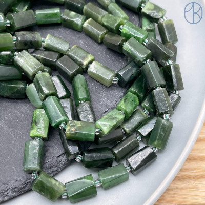 Нефрит Канадский фриформ цилиндр ~ 11-12 мм