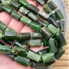 Нефрит Канадский фриформ цилиндр ~ 11-12 мм