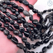 Обсидиан черный галтовка ~ 8-12 мм