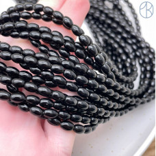 Обсидиан черный рис 4х6 мм