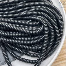 Обсидиан черный рондель 6х2 мм