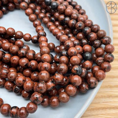 Обсидиан махагоновый 8 мм