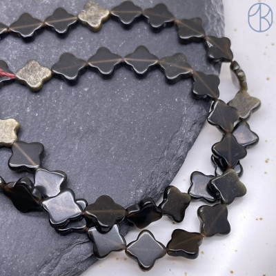 Обсидиан с золотым отливом 10 мм штучно