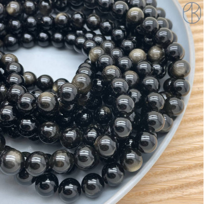 Обсидиан с золотым отливом 10 мм